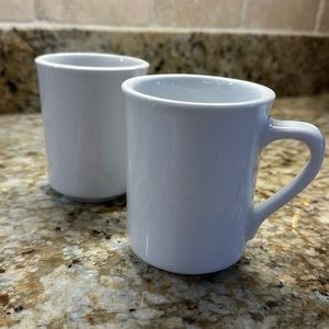 Six White Mugs 1990s